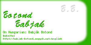 botond babjak business card